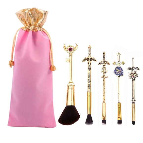 The Legend of Zelda Makeup Brush Set 6 Piece Gamer Nintendo - Picture 2 of 2